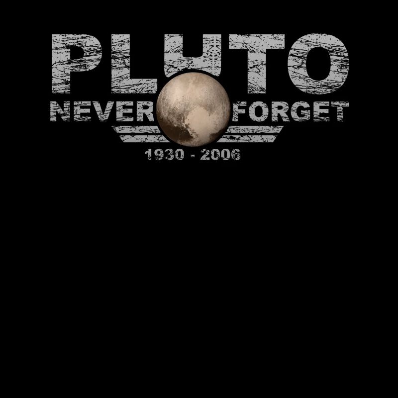 Never Forget Pluto Design Retro Style Funny Space