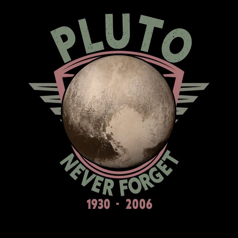 Never Forget Pluto Design Retro Style Funny Space