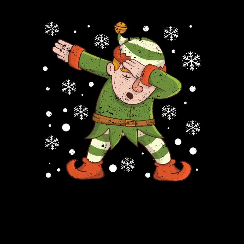 Christmas Dabbing Elf Squad Dab Dance Xmas