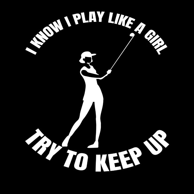 Golfspielerin Golf Mädchen Golfball Golfschläger