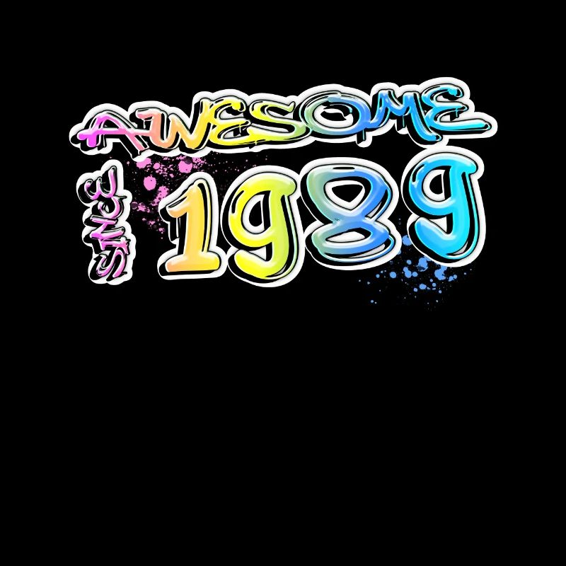 Awesome since 1989 Graffiti Motif