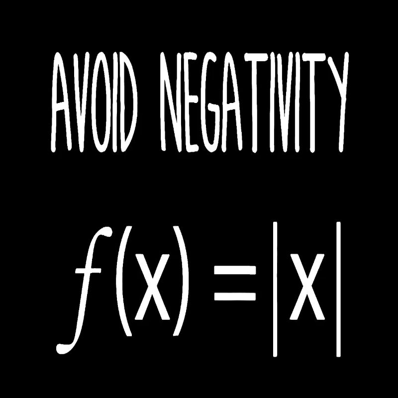 f (x) = |x| Avoid Negativity Funny Mathematician