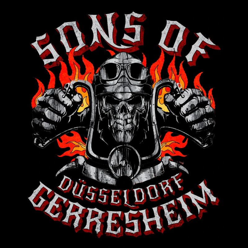 Fils de Gerresheim Skull biker
