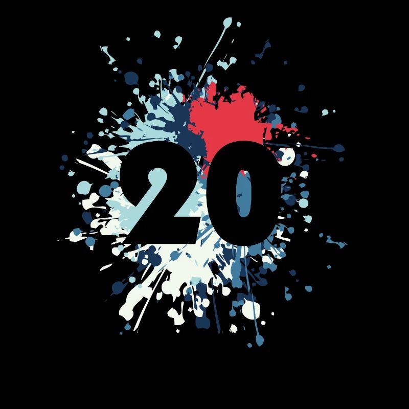 Nombre 20e couleur Splash