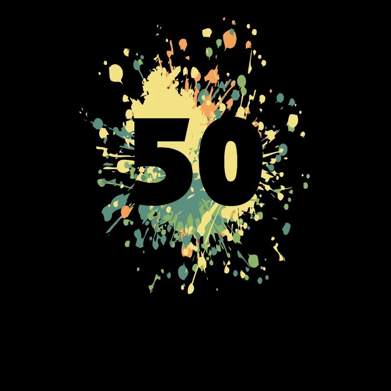 Numéro 50e couleur Splash