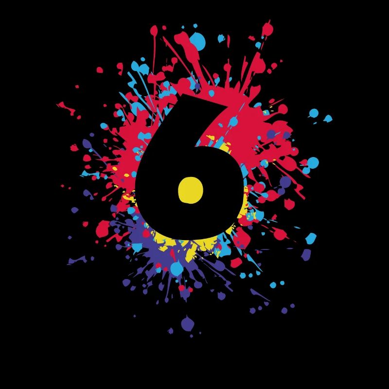 Numéro 6e couleur Splash