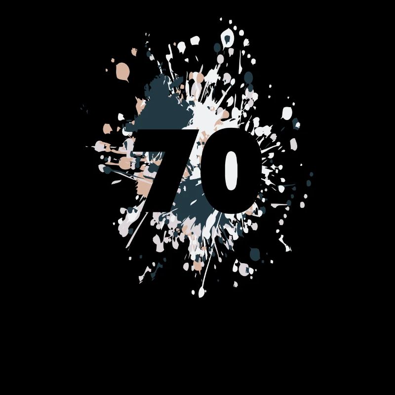 Numéro 70e éclaboussure de couleur