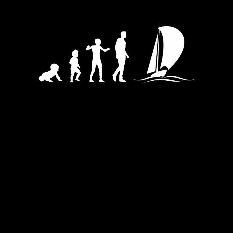 Evolution Boot Mann Humor Segelboot Segeln Marine