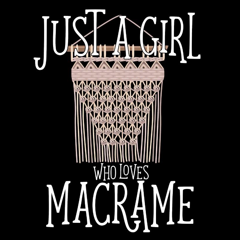 Makramee Nur ein Mädchen, das Makramee liebt