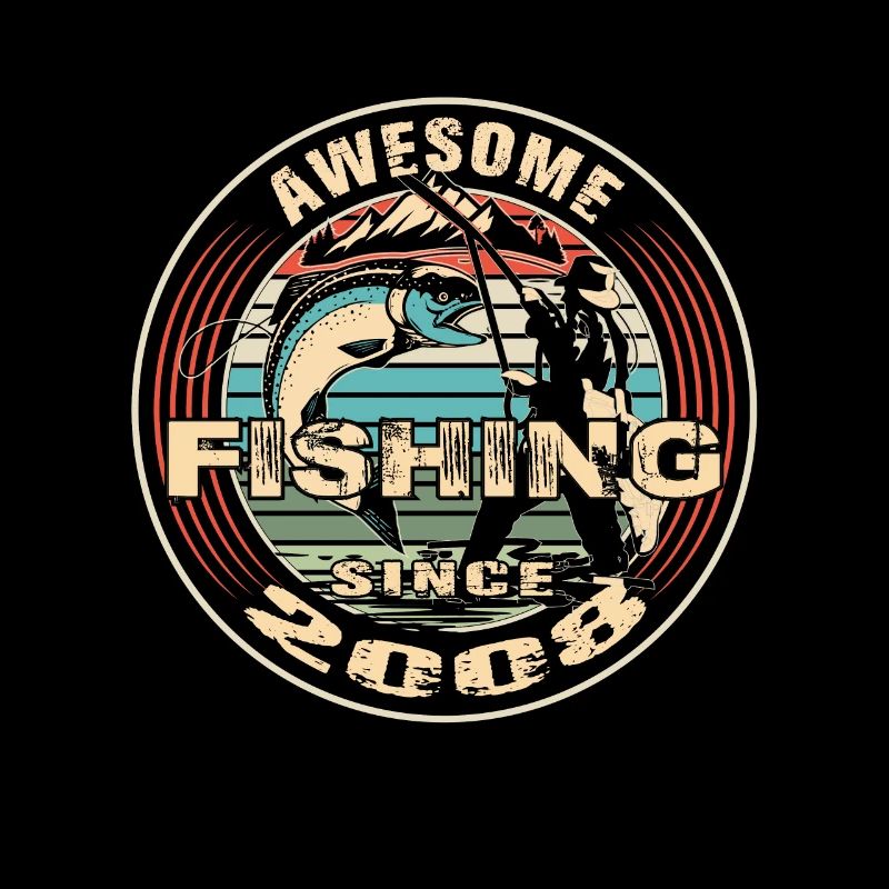 Awesome since 2008. Angel, Angler Geburtstag