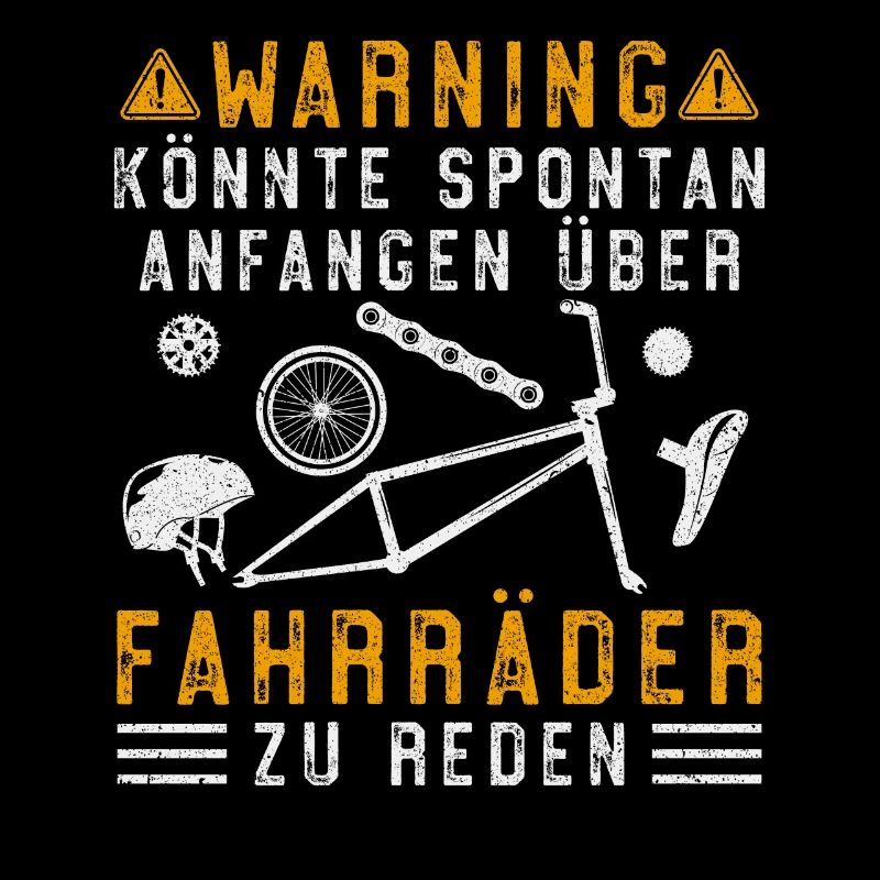 Warning spontaneously start talking about bicycles