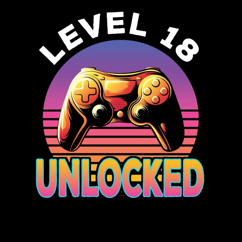 Level 18 Unlocked 18. Geburtstag