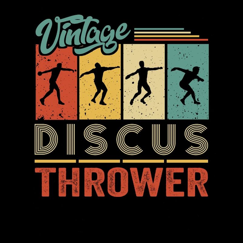 Diskus Athlete Vintage Retro Discus Werfer