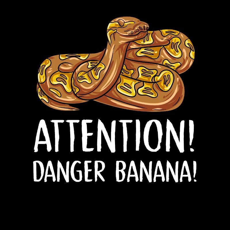 attention danger banana Design for a python lover