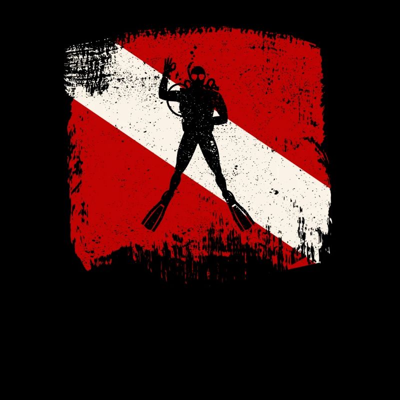 Diving Flag Funny Diving Lovers Ocean