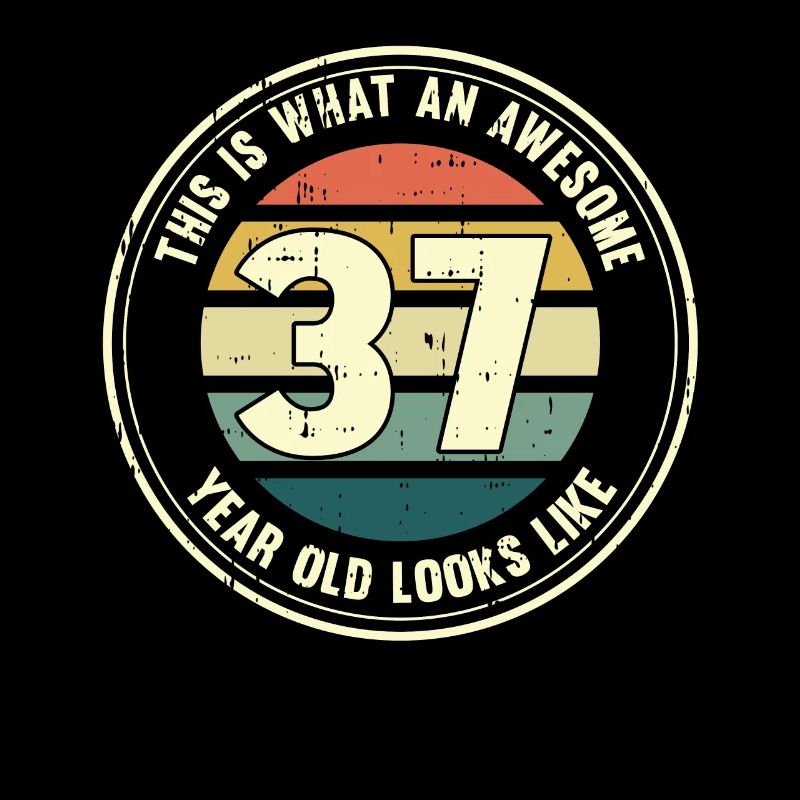 37. Geburtstag so sieht man mit 37 Retro Geschenk