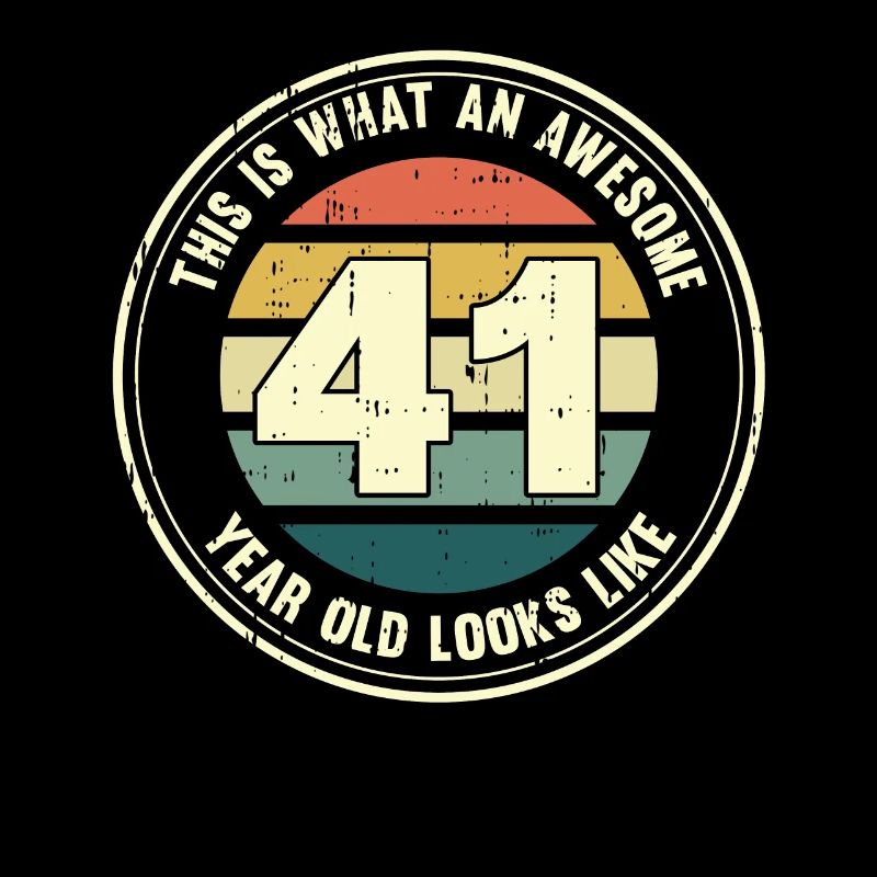 41. Geburtstag so sieht man mit 41 Retro Geschenk