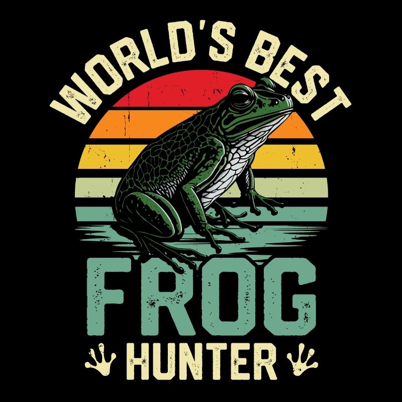 Worlds Best Frog Hunter Toad Amphibian Retro Herpe