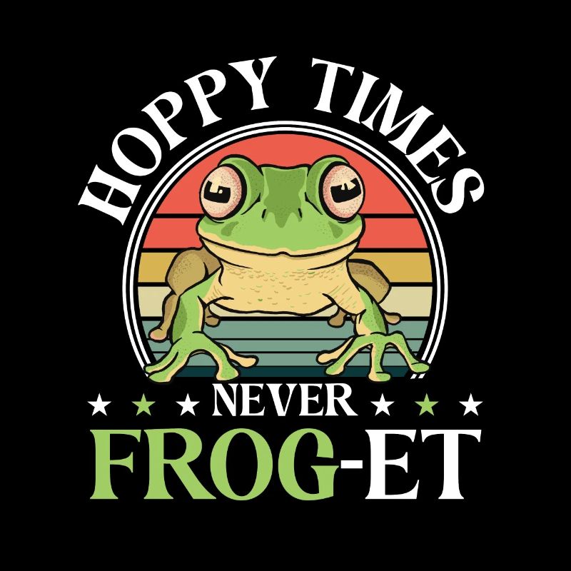 Retro Herpetologist Toad Funny Hoppy Times Never F
