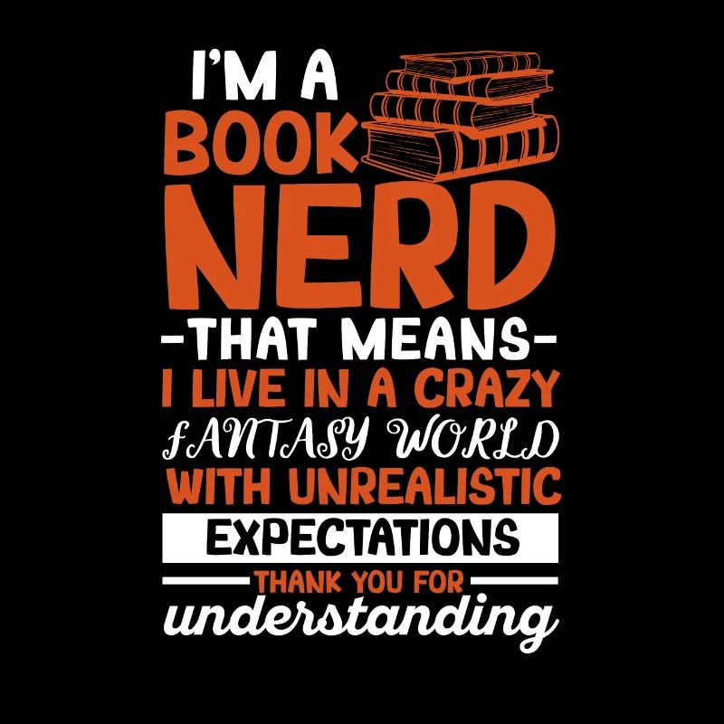 Ich bin ein Bücher-Nerd Bibliothekar Bücherwurm
