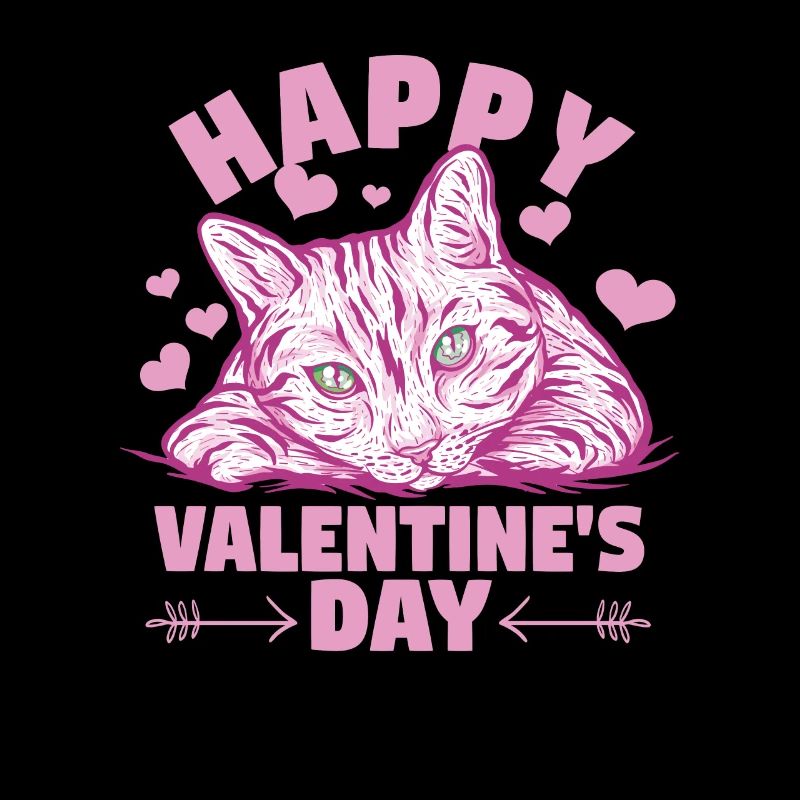 Happy Valentine's Day Meow Cute Katze Lover Kitty