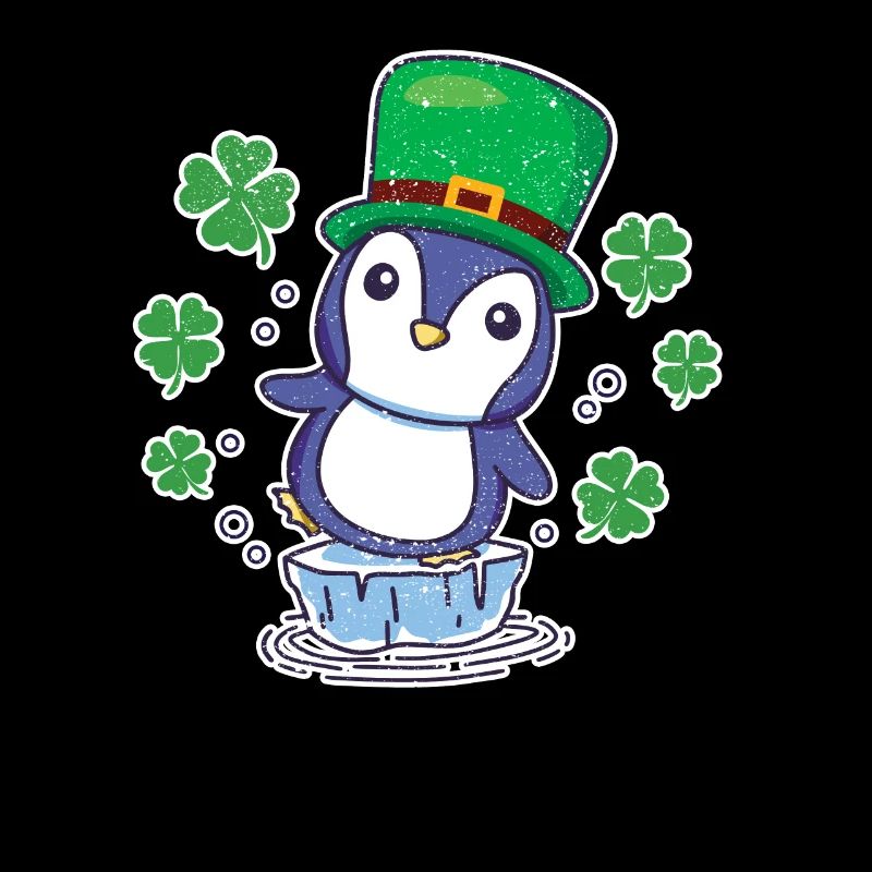 Irish Penguin Leprechaun Tier niedlich Vogel