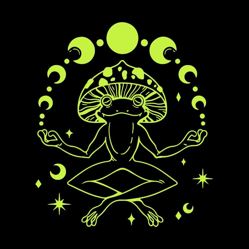Frosch in einer Yoga-Meditationspose