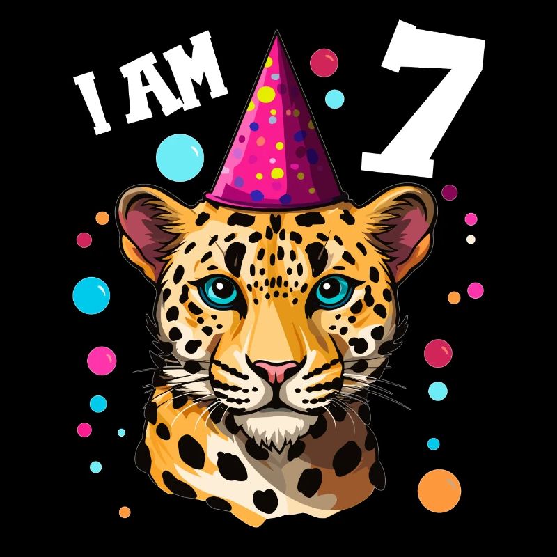 Ich bin 7 Jahre alt Leoparde Leopard 7. Geburtstag