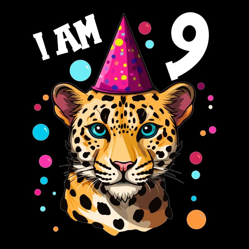Ich bin 9 Jahre alt Leoparde Leopard 9. Geburtstag