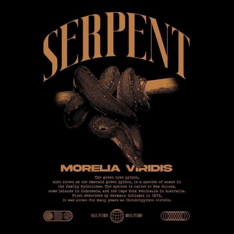 Grüner Baum Python Modern Reptile Keeper Streetwear