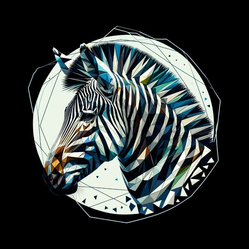 Zebra in Polygonendarstellung