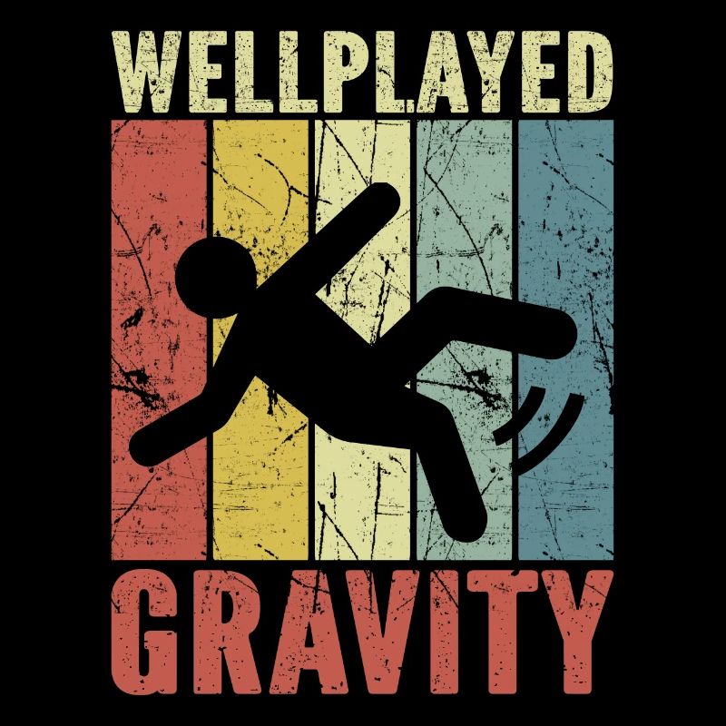 Well Played Gravity Broken Bone Retro Vintage
