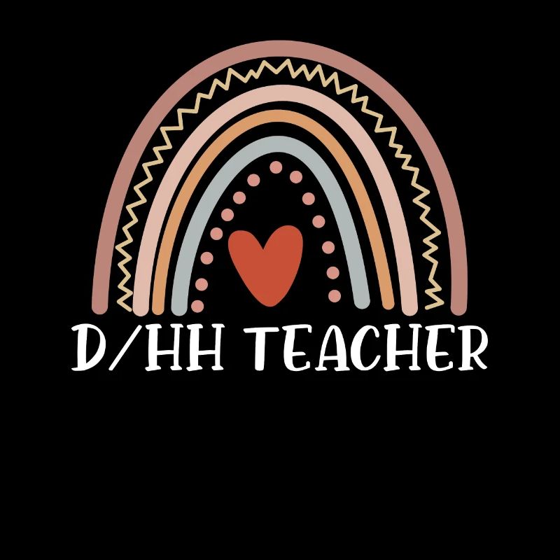 DHH Enseignant Boho Arc-en-ciel Drôle sourd Ed Enseignant