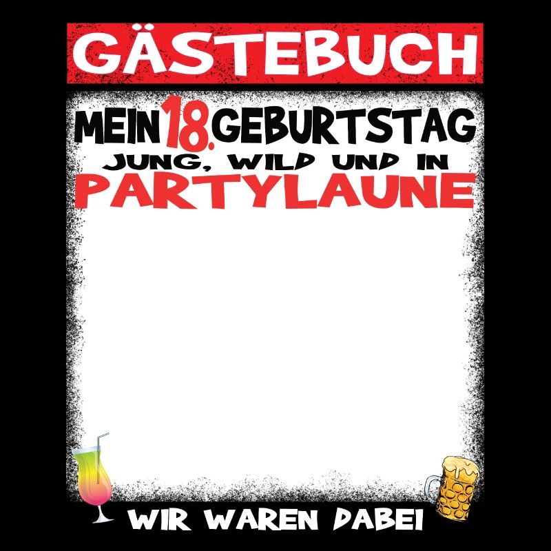18. Geburtstag Mädchen & Junge Gästebuch