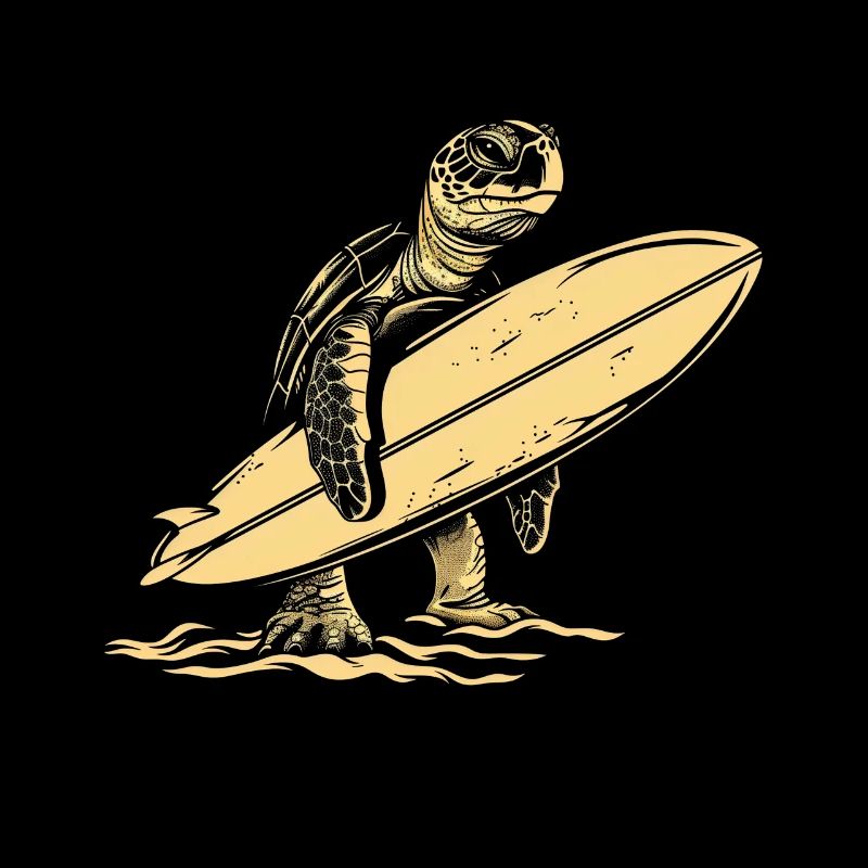 Surfer Geschenk Schildkröte Surfen