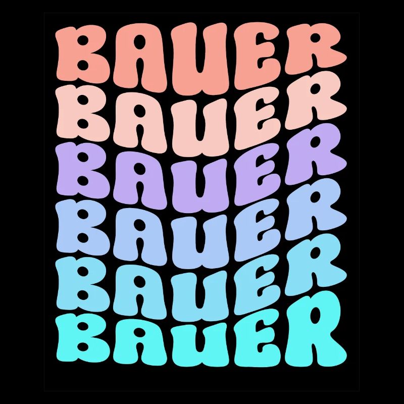 Vibrant Bauer Lettering Cool Retro Style