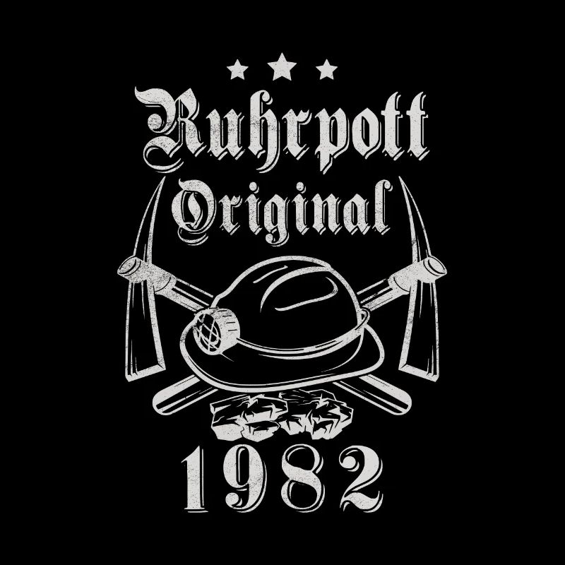 1982 Geburtstag Ruhrpott Original Hacke Helm
