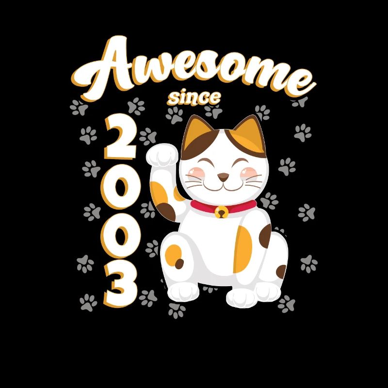 2003 Geburtstag Awesome since Katze Maneki neko