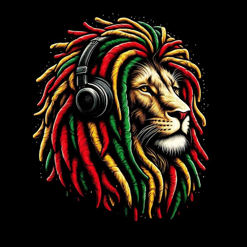 Jamaican Lion Reggae Root Lion Judah Rasta