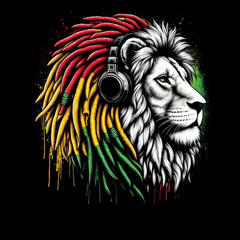 Jamaican Lion Reggae Root Lion Judah Rasta