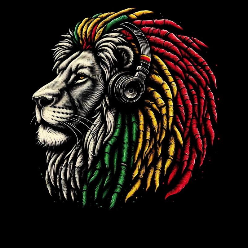 Jamaican Lion Reggae Root Lion Judah Rasta
