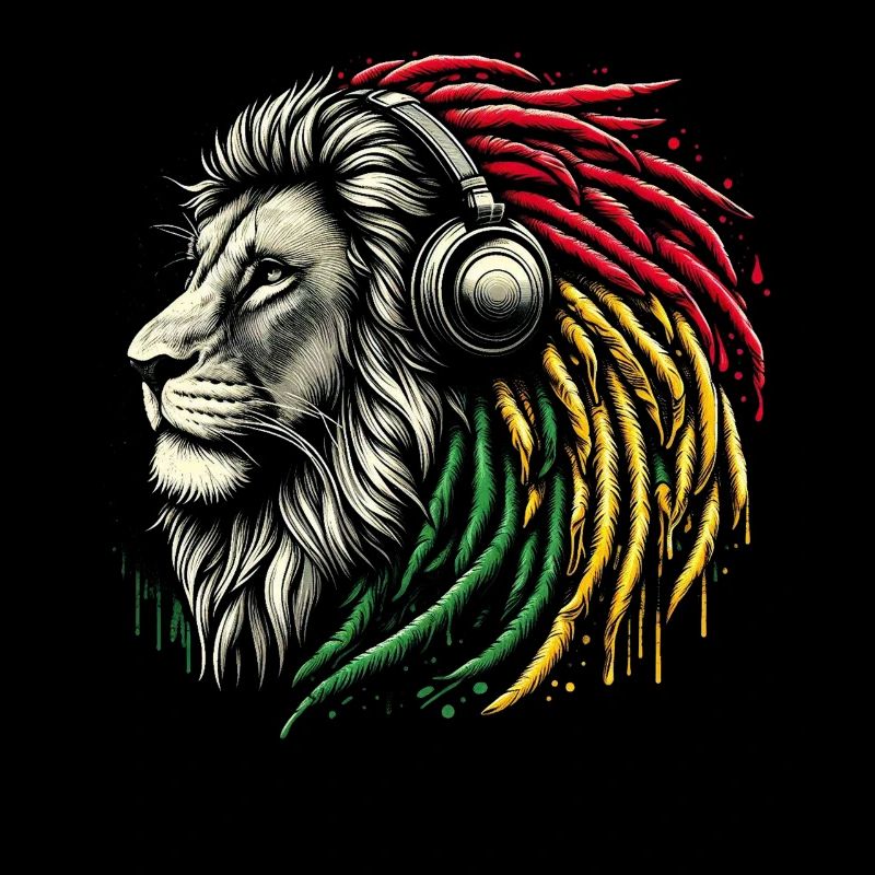 Jamaican Lion Reggae Root Lion Judah Rasta