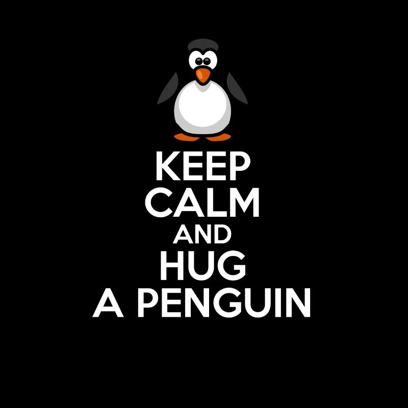 Keep Calm And Hug A Penguin Pun Bird Animal Lover