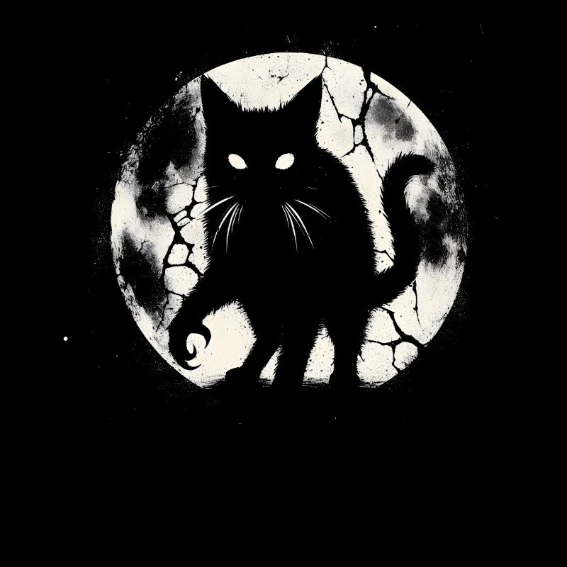 Chat Goth Effrayant, Chat D’horreur, Chat Weirdcore