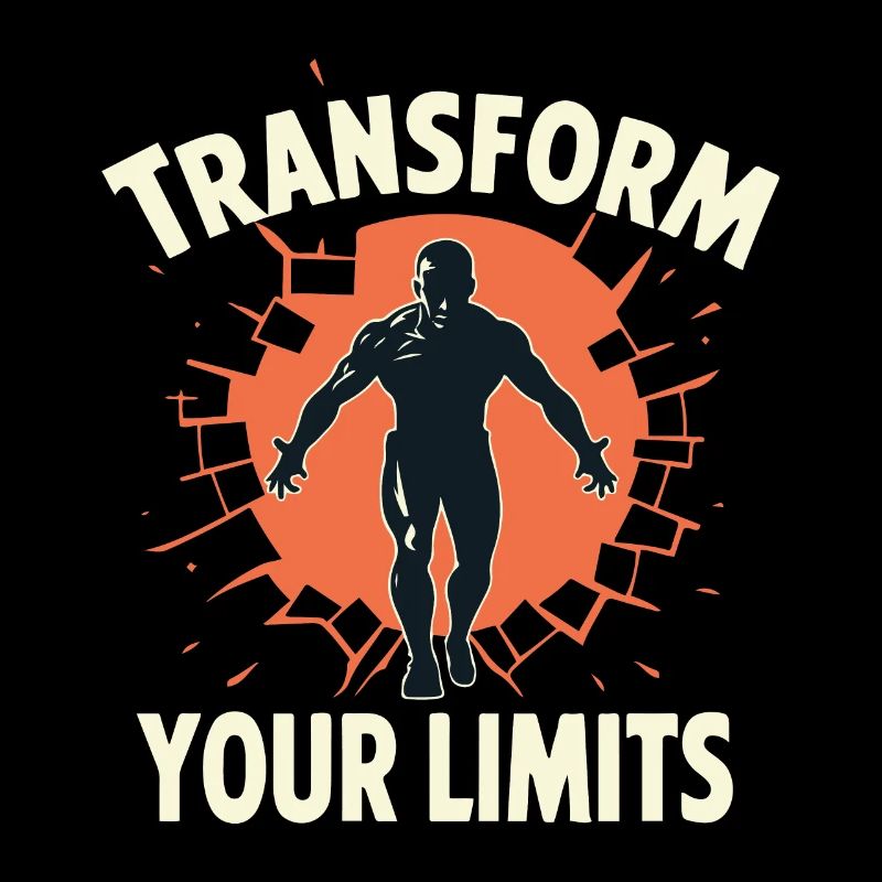 TRANSFORM YOUR LIMITS (BRIGHT TEXT DESIGN)