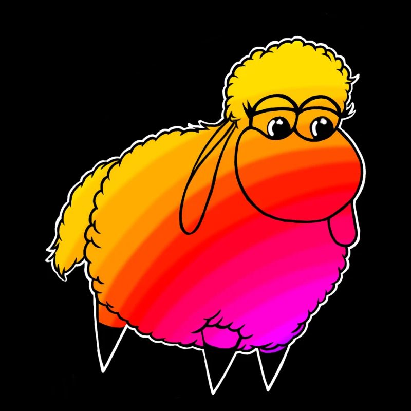 Wolly Sheepling Rainbow Retro wave Gaming