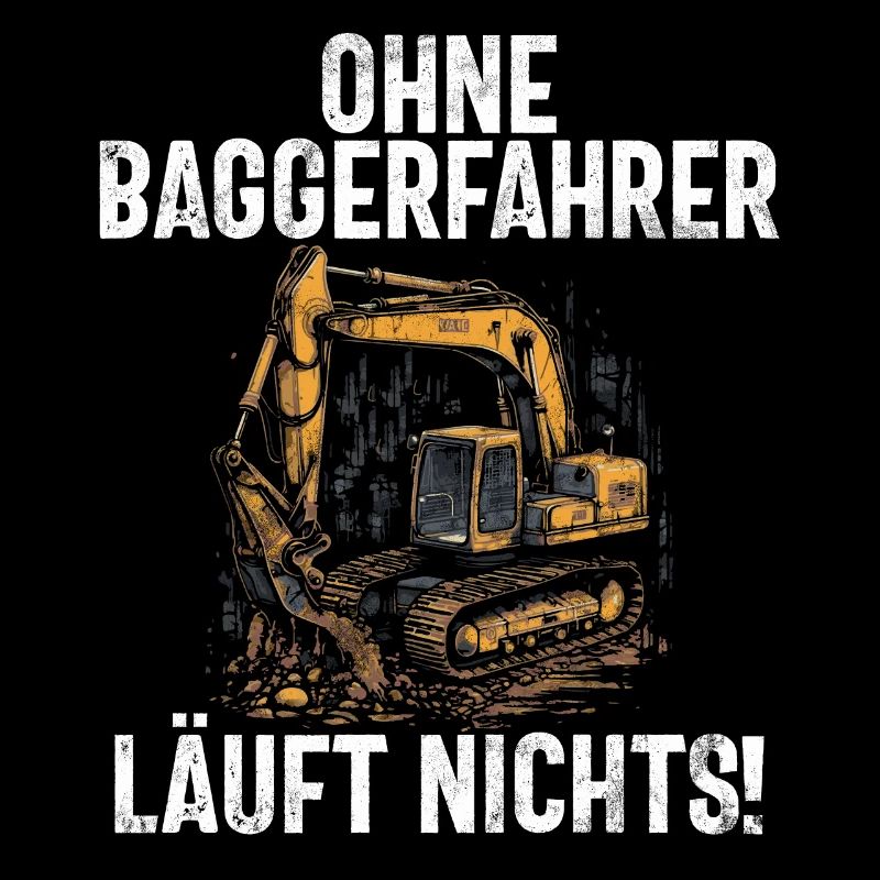 Excavator Driver Funny Construction Worker Profession Excavator