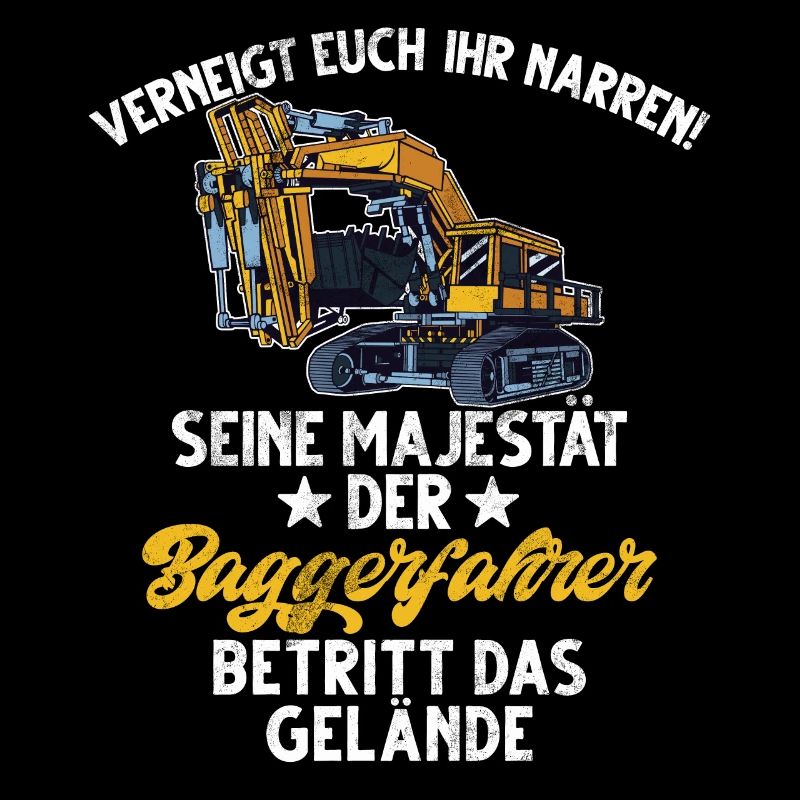 Excavator Driver Funny Construction Worker Profession Excavator