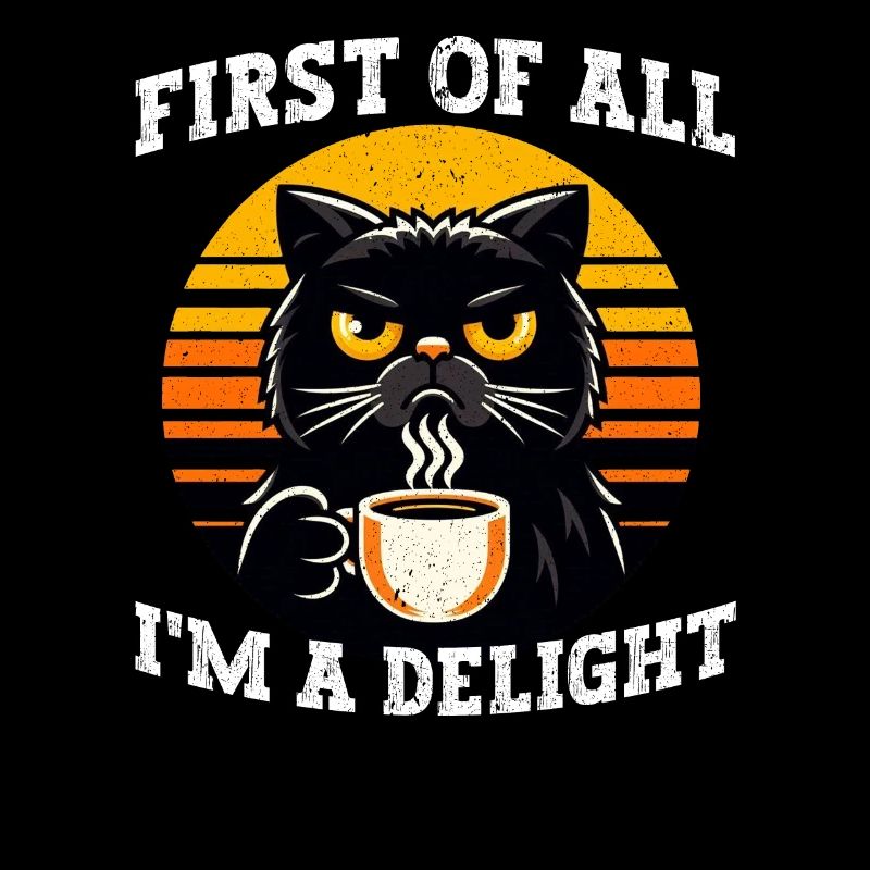 At first I'm a delight a disgruntled cat