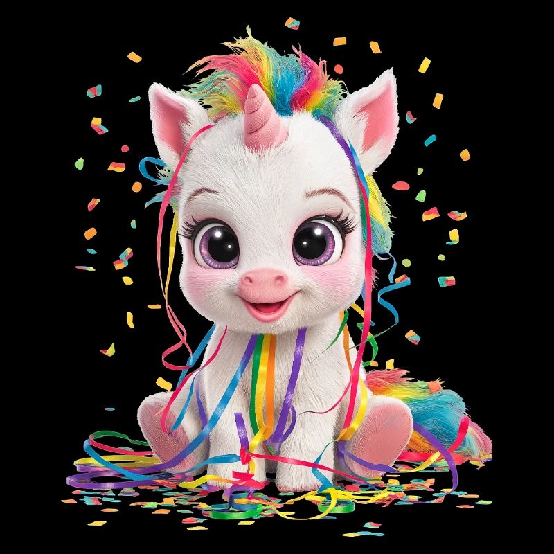 Einhorn Geburtstagfeier Mädchen Karneval Konfetti